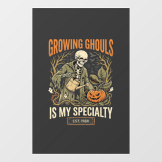 Halloween Botanische Leraar Griezelige Tuin Raamsticker
