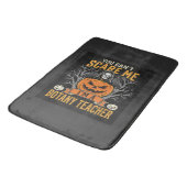 Halloween Botanische Leraar Skelet Pompoen Ontwerp Badmat (Gekanteld)