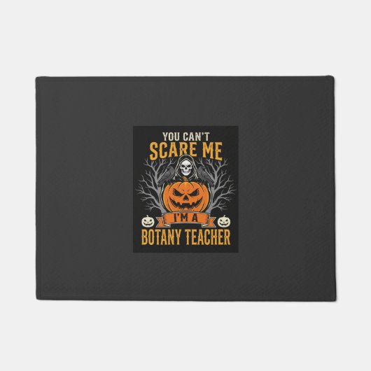 Halloween Botanische Leraar Skelet Pompoen Ontwerp Deurmat (Voorkant)