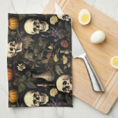 Halloween botanische schedels theedoek (Quarter Fold)