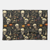 Halloween botanische schedels theedoek (Horizontaal)