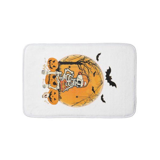 Halloween BotPumpkin Badmat (Voorkant)
