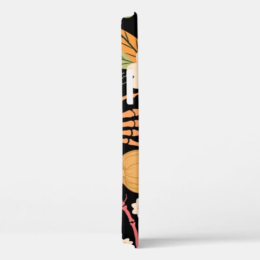Halloween botten, bloemennaadloos patroon. Case-Mate iPhone case (Achterkant / Rechts)