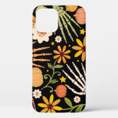 Halloween botten, bloemennaadloos patroon. Case-Mate iPhone case (Achterkant)