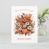 Halloween Bouquet Block Party Kaart (Staand voorkant)