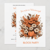 Halloween Bouquet Block Party Kaart (Voorkant / Achterkant)