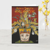 Halloween Bouquet I Kaart (Gele Bloem)