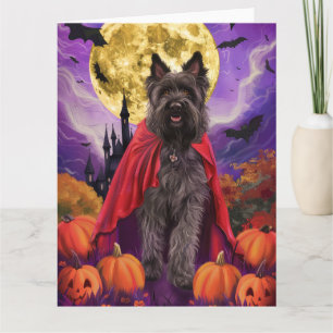 Halloween Bouviers des Flandres Vampier Pompoenen  Kaart