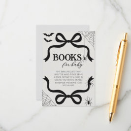 Halloween Bow Baby Shower Books for Baby Informatiekaartje