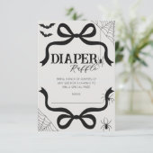 Halloween Bow Baby Shower Diaper Raffle Informatiekaartje (Staand voorkant)