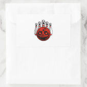 Halloween Bowling Bowler Bowlingween Pun T-Shirt Rechthoekige Sticker (Tas)