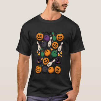 Halloween Bowling Bowler Kom Bowlers T-shirt