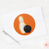 Halloween Bowling Feest Ronde Sticker (Envelop)