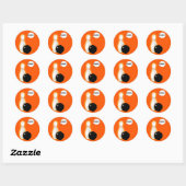 Halloween Bowling Humor Klassieke Sticker (Vel)