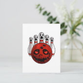 Halloween Bowling Kegelbal Bowlingween Pun T-Shirt Kaart (Staand voorkant)