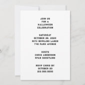 Halloween Bowling Party Kaart (Achterkant)