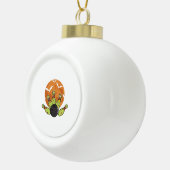 Halloween Bowling Zombie Pins Bats Bowler Gift Keramische Bal Ornament (Rechts)