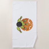 Halloween Bowling Zombie Pins Bats Bowler Gift Strandlaken (Voorkant)