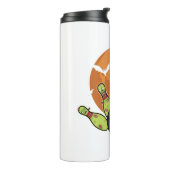 Halloween Bowling Zombie Pins Bats Bowler Gift Thermosbeker (Gedraaid links)