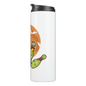 Halloween Bowling Zombie Pins Bats Bowler Gift Thermosbeker (Geroteerd rechts)