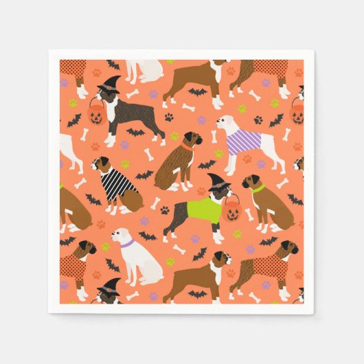 Halloween Boxer Dog Servet (Voorkant)