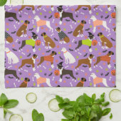 Halloween Boxer Dog Theedoek (Gevouwen)