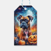 Halloween Boxer met pompoenen eng Cadeaulabel (Voorkant)