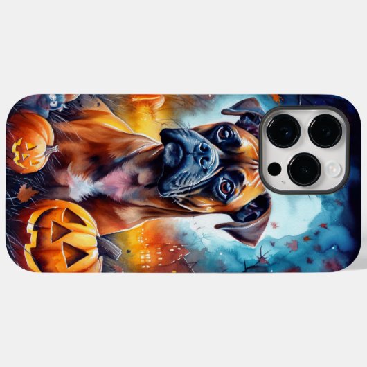 Halloween Boxer met pompoenen eng Case-Mate iPhone Case (Achterkant (horizontaal))