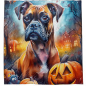 Halloween Boxer met pompoenen eng Douchegordijn (Voorkant)