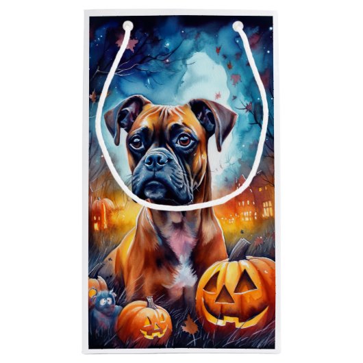 Halloween Boxer met pompoenen eng Klein Cadeauzakje (Achterkant)