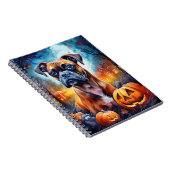 Halloween Boxer met pompoenen eng Notitieboek (Rechterzijde)