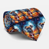 Halloween Boxer met pompoenen eng Stropdas (Opgerold)