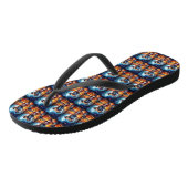 Halloween Boxer met pompoenen eng Teenslippers (Schuin)