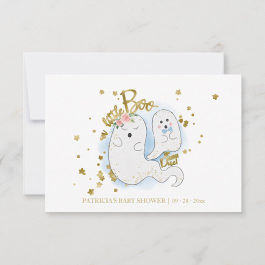 Halloween Boy Baby shower Advies Kaarten (Achterkant)