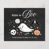 Halloween Boy Baby Shower Advieskaarten (Achterkant)