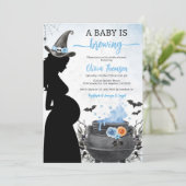 Halloween Boy Baby shower Baby wordt uitgebracht Kaart (Staand voorkant)