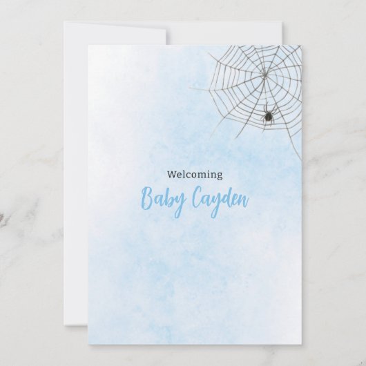 Halloween Boy Baby shower Baby wordt uitgebracht Kaart (Achterkant)