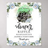 Halloween Boy Baby shower Diaper Raffle Game Sign Poster (Voorkant)