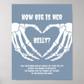 Halloween Boy Baby shower Hoe groot is haar buik Poster (Voorkant)