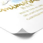 Halloween Boy Baby shower Mimosa Bar Sign. Poster (Hoek)