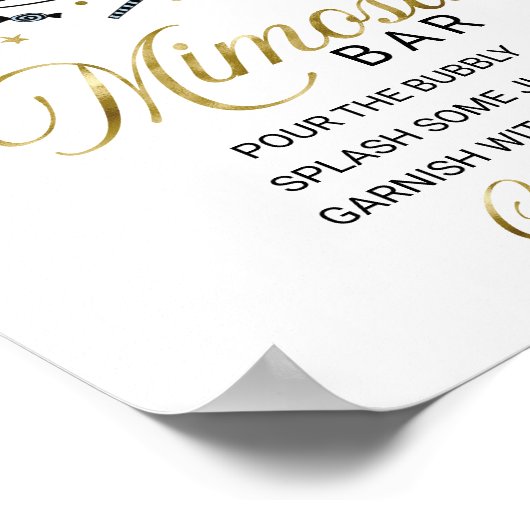 Halloween Boy Baby shower Mimosa Bar Sign. Poster (Hoek)