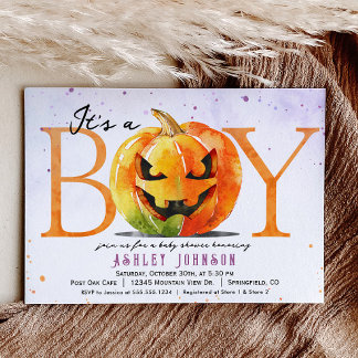 Halloween Boy Baby shower Uitnodiging