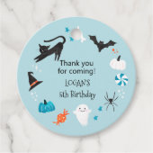Halloween Boy Birthday Party Bedankjes Labels (Voorkant)