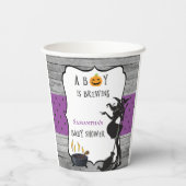 Halloween Boy breekt heks Baby shower Papieren Bekers (Achterkant)