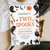 Halloween Boy Foto 2e Verjaardagsfeest Kaart