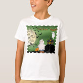 Halloween Boy Ghost Kind Ringer T-Shirt (Voorkant)