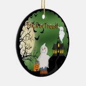 Halloween Boy Ghost Round Ornament (Rechts)