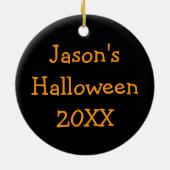 Halloween Boy Ghost Round Ornament (Achterkant)