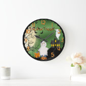 Halloween Boy Ghost Round Wall klok (Huis)