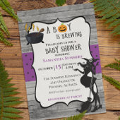 Halloween Boy is het Witch Baby Shower aan het bro Kaart
